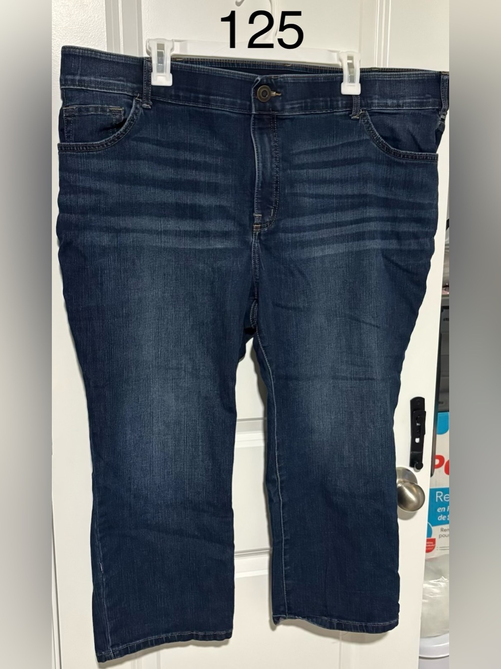Women’s Dark Blue Stretch Crop Jeans